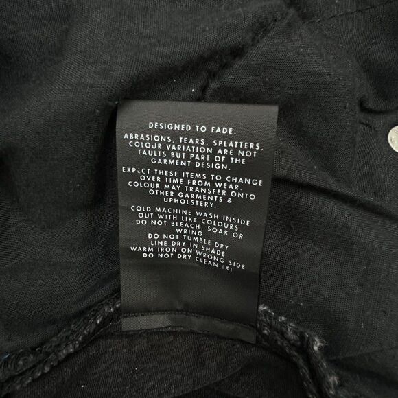 New ZeeGeeWhy Men Black Ripped Jeans Pipes Skinny Casual Cotton Pants US 36 - Picture 15 of 15